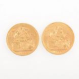 Two Full Sovereigns - Victoria Veiled Head 1898, 1899