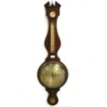 Victorian mahogany cased barometer, signed Faverlio and Galli, Winchester.