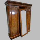 Victorian mahogany triple wardrobe