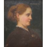 Monogrammed portrait of a lady, "Elizabeth"