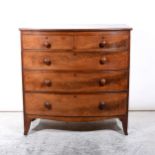Victorian mahogany bowfront chest of drawers.