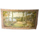 Machine-made tapestry wall hanging, Lakeside garden