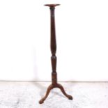 Mahogany torchere, adapted from a Hepplewhite bedpost,