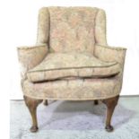George II style easy chair,