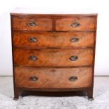 Early Victorian mahogany bowfront chest of drawers,