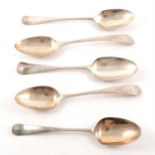 Five Georgian spoons