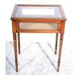 Edwardian style inlaid mahogany display table,