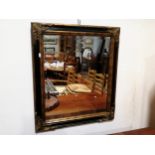 Gilt framed mirror, 76cm x 62cm.