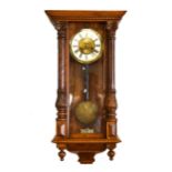 A Vienna stained beechwood wall clock, ...