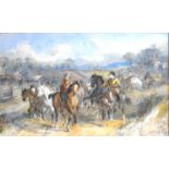 John Frederick Herring, driving horses, watercolour,