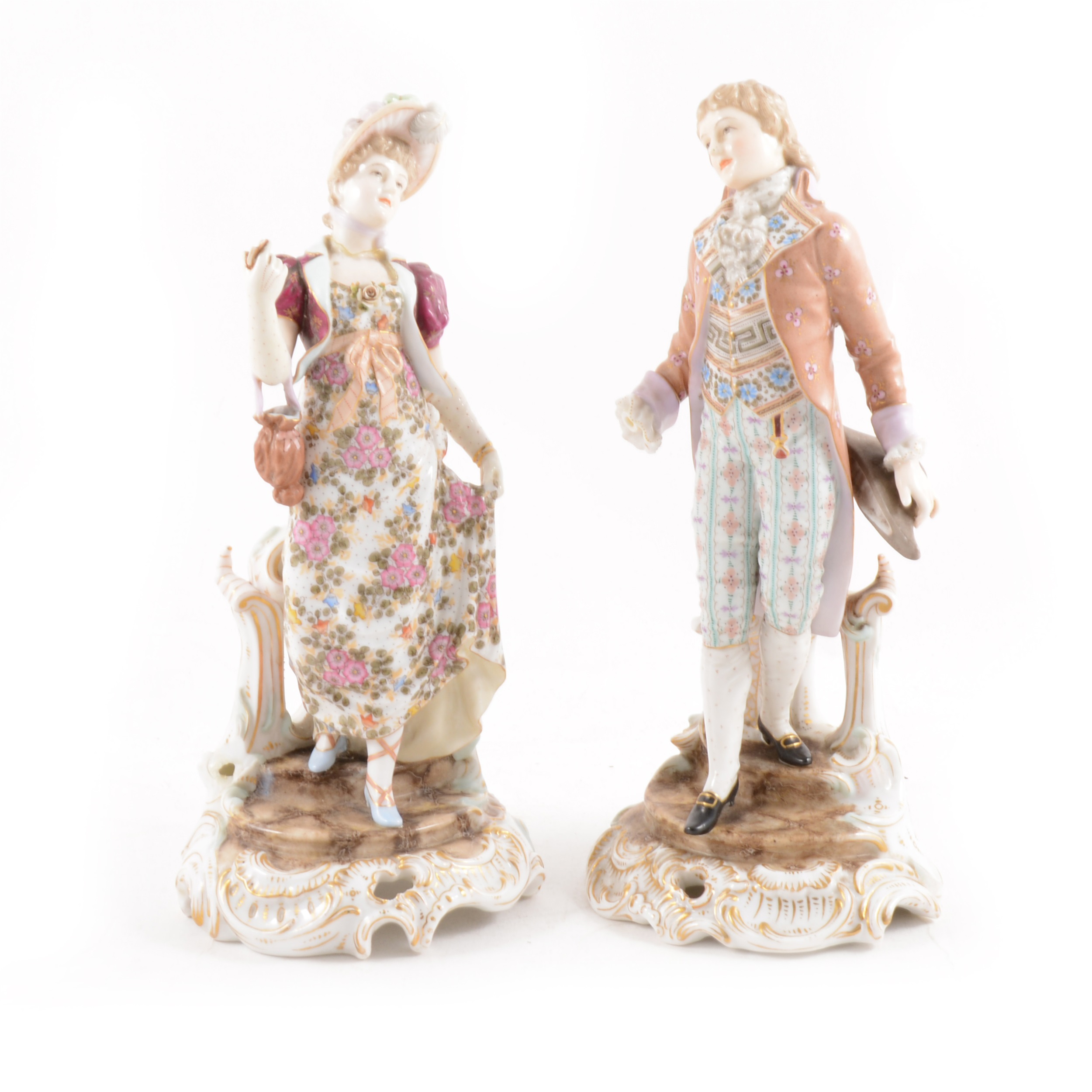 A pair of Continental porcelain figures,