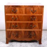 Reproduction mahogany chest of drawers, of small size,