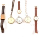 Quantity of wristwatches, pocket watches and parts