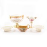 Small Coalport jardiniere and decorative china,