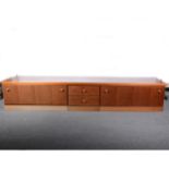 A Hulsta teak low-line sideboard, ...