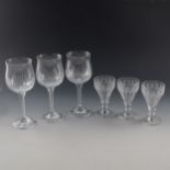 Richardson cut crystal suite of table glass.