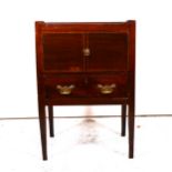 Georgian mahogany bedside cabinet,