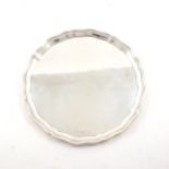 Circular silver tray,