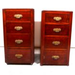 Pair of mahogany pedestal chests,