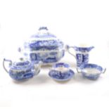 Large collection of Spode blue and white Italian pattern pottery,