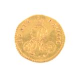 Russia, Catherine II Gold Poltina (Half Rouble) 1777