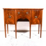 Victorian mahogany bowfront sideboard,