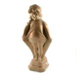 Art Deco style plaster figure of a young girl,