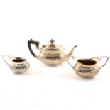 A silver three-piece teaset by Frederick Wilson & Co
