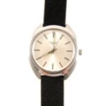 Longines - a gentleman's stainless steel wrist watch.