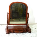 A Victorian mahogany toilet mirror, ...