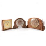 Three mantel clocks,