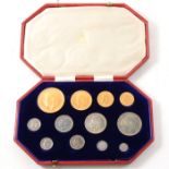 A cased 1911 Specimen Coin Long Set