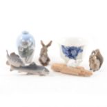 Copenhagen animal models, vases and bowls