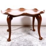 Mahogany occasional table, lily pad top