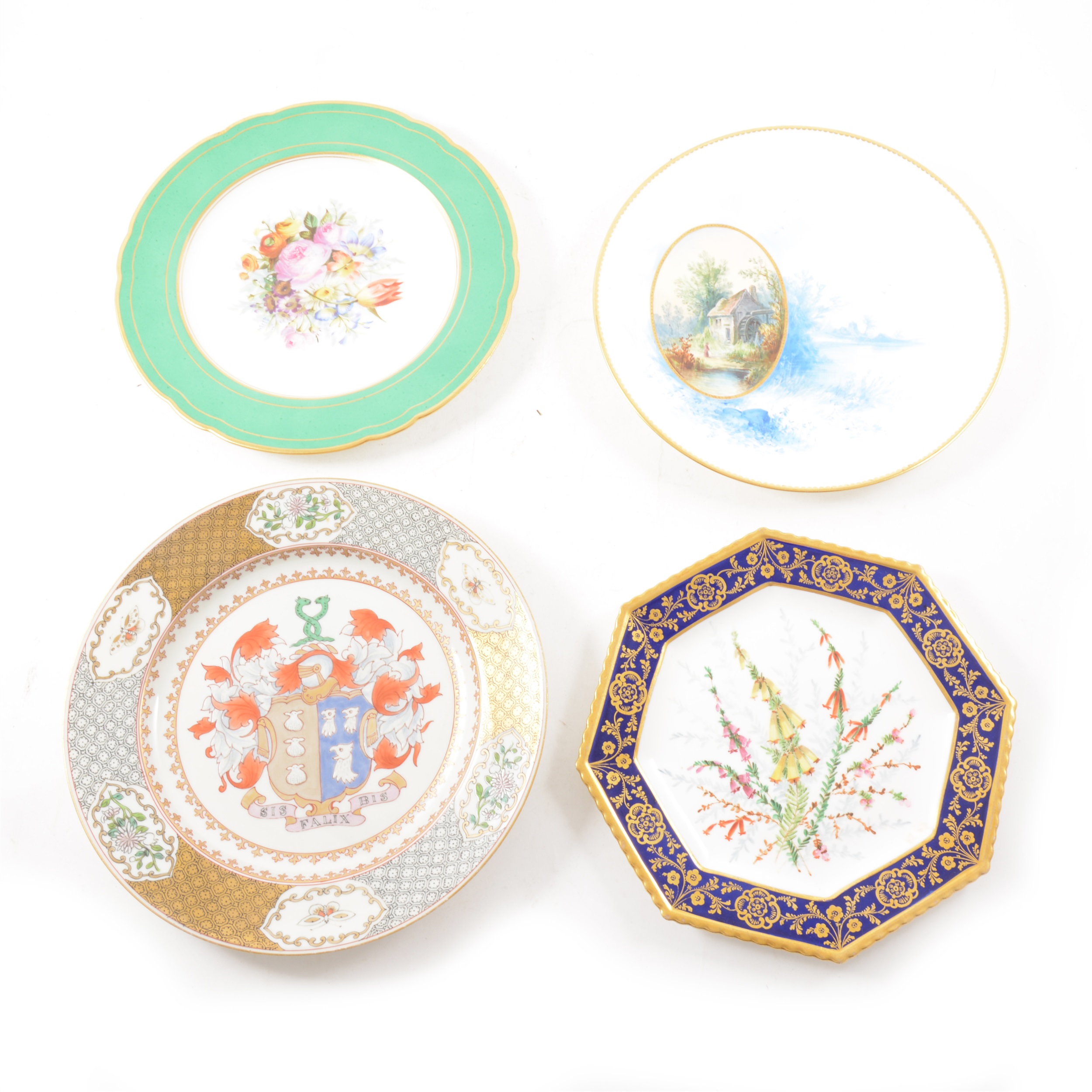 A small collection of decorative plates.