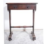 A Victorian mahogany work table, ...