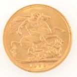 George V gold Sovereign 1922.