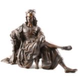 Late 19th Century French bronze figure of a scholar,