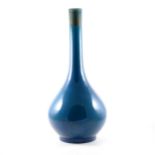 English pottery monochrome floor vase, pear-shape, decorated collar, 66cm.