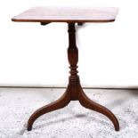 Victorian oak tripod table,