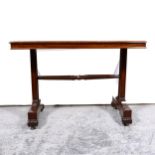 An Edwardian mahogany stretcher table, ...