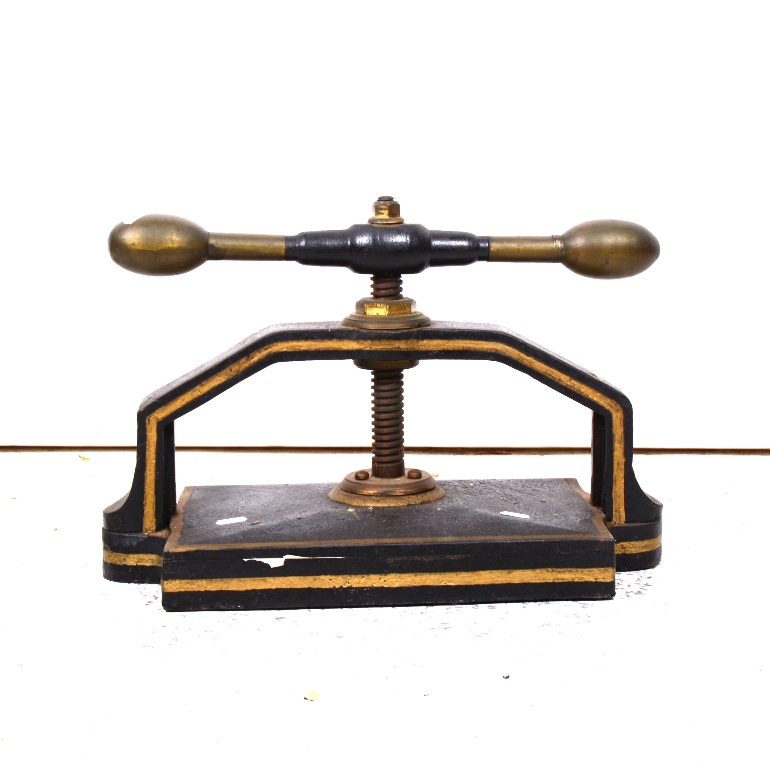 Cast iron book press,