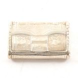 Silver snuff box designed as a purse,