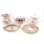 Davenport Imari pattern plate and other Ironstone ware