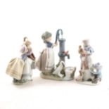 Three Lladro figural groups