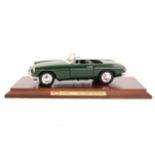 Corgi Toys larger scale MGB model on wooden base, limited edition.