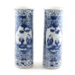Two Chinese blue and white vases.