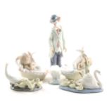 Six assorted Lladro figures