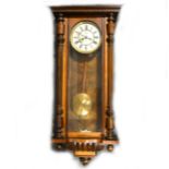 Walnut cased Vienna wall clock, Gustav Becker movement