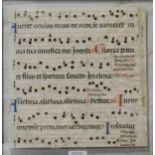 Manuscript page of sheet music, probably 16th century
